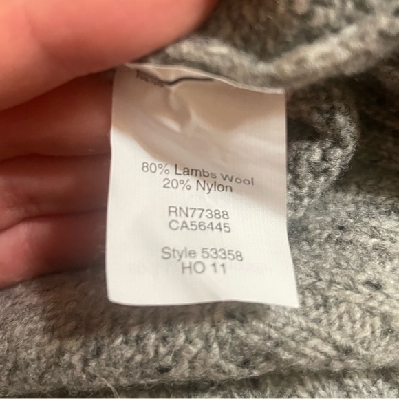 J.CREW gray sweater with black speckles and three buttons on each shoulder (Sm) - Picture 3 of 3